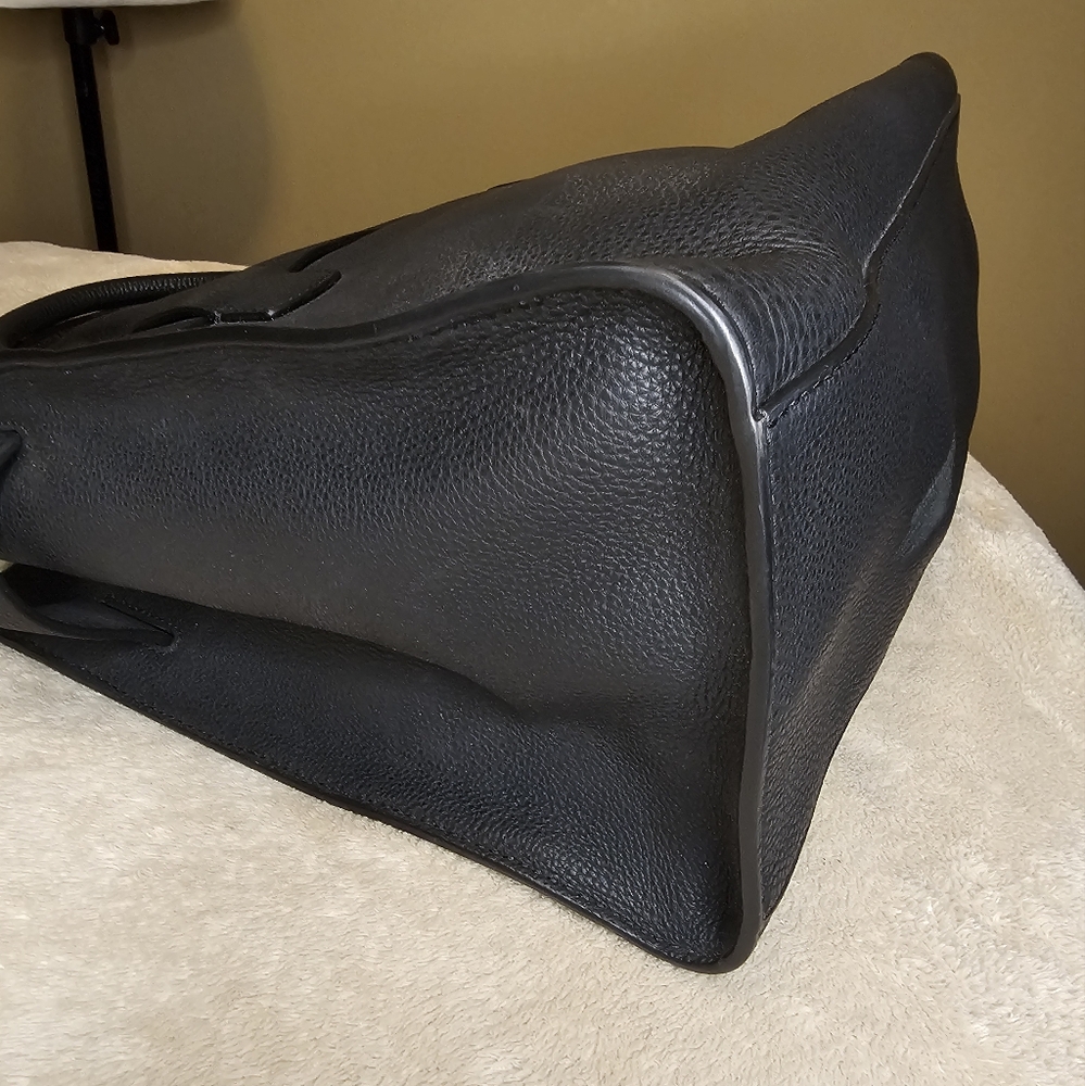 Tory Burch Gemini Black Pebbled leather medium Tote - Picture 14 of 14